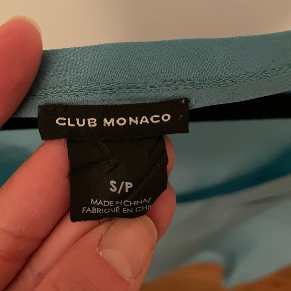 Club Monaco silk blouse with front pocket size small - Picture 3 of 3